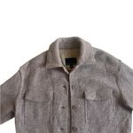 Banana Republic  Wool Shirt Utility Jacket XS Tan Oversized Shacket Minimalist Photo 3