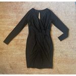Venus  little black dress LBD ruched long sleeve bodycon cocktail party XS Photo 0