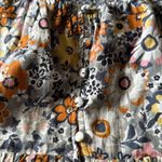 American Eagle Floral Button-Front Puff Sleeve Tie-Back Mini Dress XS Photo 12