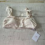 ANDIE  Swim the Hydra Bikini Top NWT size Medium Vanilla Crochet‎ Ruffle Lace Photo 1