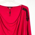 Cable & Gauge  Plus Size 3X Top Red Beaded Dolman Sleeve‎ Knit Stretch Womens 601 Photo 4