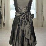 ZARA ❃ Strapless Taffeta Bow Puff Bubble Cocktail Party Mini Dress ❃ Metallic Photo 1