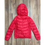 La Babité Red Down Puffer Jacket Hooded Lightweight Warm Coat Women's S Size 4 Photo 1