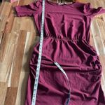 Michael Stars  Wine Burgundy Mini Dress Ruched NWOT Photo 8