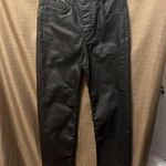 Free People  Pacifica High Rise Slim Straight Leg Faux Leather Coated Size 25 Photo 0