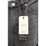 Forever 21  Black black denim‎ flare wide-leg jeans with stud details. - Size 26 Photo 2