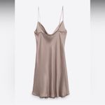 ZARA NWOT  Satin Rhinestone Strap Dress Photo 1
