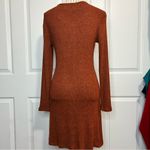 Good Luck Gem  Knit Faux Wrap Dress Photo 1