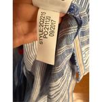 Vineyard Vines  Linen Striped Tassel Shift Dress in Dazzling Blue Sz 00 Womens Photo 10