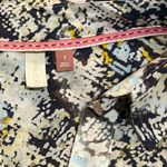 Anthropologie by Pilcro Snake Print Button Up Shirt Blouse Size Small Brown Photo 3
