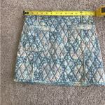 Free People  Mini Skirt Quilted Darla Sz X-Small baby blue Floral Pockets Boho cottage core  Photo 8