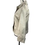 Banana Republic  Small Twill Short Utility Jacket Button-Up Lined Long Sleeve Tan Photo 5