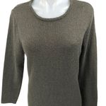 Rachel Zoe  Olive Green Knit Long Sleeve Crew Neck Midi Shift Sweater Dress Sz XL Photo 3