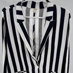 Umgee  Black White Striped single button Blazer L casual costume contemporary Photo 2