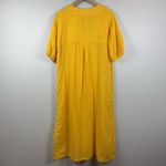 Lake Gauze Caftan Muslin Lounge Dress Yellow Large Boho Lagenlook Coastal Travel Photo 3