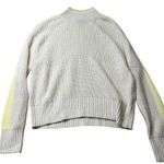 Sanctuary Cream and Neon Yellow CRUISE Boxy mock neck pullover Sweater Size XS Photo 0