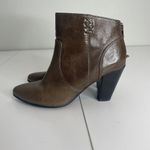 Miz Mooz  Luella Brown Leather Point Toe Heeled Booties Size 6.5 Photo 7