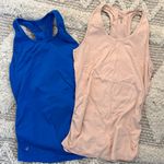 Athleta Vibrant Blue and Soft Pink Tank Tops Photo 0