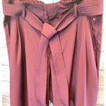 Tommy Hilfiger  Women Burgundy Belted Cropped Pants Size XL MSRP $69 Photo 2
