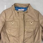 Red Valentino  V Logo Beige Zip Up Puffer Coat Jacket. Photo 7