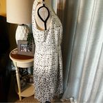 Loft Ann Taylor Outlet Womens Size 10 Black White Sleeveless Dress Preppy FLAWED Photo 5