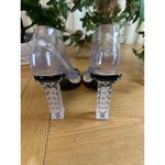 FashionNova Size 10 Clear Acrylic Classic Heeled Sandals Transparent Straps Black Photo 2