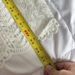 ASTR the Label Womens XS White Ivory Lace Up Crochet Mini Dress Floral Photo 7