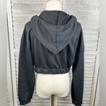 Zaful  Cropped Full Zip Hoodie Charcoal Gray-XL Photo 1