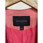 Banana Republic Women Blazer Jacket Pink Sz 4 Linen Peplum Career Office Photo 3