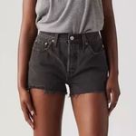 Levi's NWT‎ Levi’s 501 High Rise Button Fly Dark Wash Jean Shorts in Black Plus Size 32 Photo 1