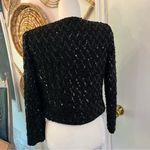 Vintage Ursula of Switzerland Black Sequin Cropped Jacket Made in USA Sz 10P Photo 6
