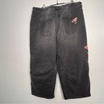 Driftwood  Black Floral Embroidered Cropped Jeans Photo 3