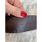 Coldwater Creek  Brown Leather Wide Belt Red Beads Sz Small Photo 3