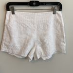 Free People White Embroidered Cheeky Shorts Photo 2