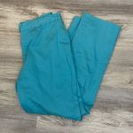 Ralph Lauren Aqua Color Straight Pants Zip Up with Inside Button & Clasp Size 4 Photo 3