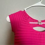 Two Hearts bright pink body con dress with open back size M/L Size M Photo 5