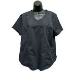 Scrubstar  Ultimate Gray Scrub Top V-neck Pockets Medical Size Large‎ Photo 0