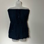 Forever 21 Navy Off the Shoulder Romper in Size Medium Photo 3