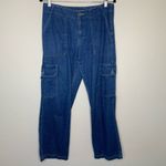 Liz Claiborne  Jeans Audra Cargo Sz 10 Medium Wash Photo 4