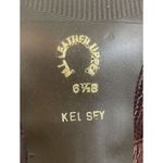 Valerie Stevens Kelsey Women's Brown Croc Leather Block High Heel Shoes Sz 6.5 B Photo 5