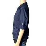 J.Crew  Womens Jacket Coat Chino Khaki Casual Stretch Lightweight Navy Blue Small Photo 4