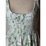 Asos Design Dress Women 6 White Green Floral Shirred Tiered Sundress Maxi Boho Photo 11