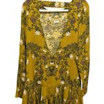 Free People Smooth Talker Tunic Top Womens S Mini Dress Boho Floral Open Back Photo 2