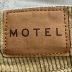 Motel Rocks  Beige Corduroy tan wide leg pants, size S casual high rise cottage Photo 9