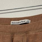 Abercrombie & Fitch  Waffle Knit Shorts Size Large Tan Brown Cozy Lounge Photo 2