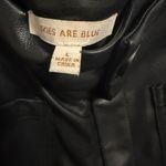 Skies Are Blue  Black leather straight leg  pants Photo 1