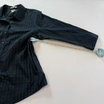 LL Bean Plaid Wrinkle Free Pinpoint Oxford 3/4‎ Sleeve Button Up Shirt LARGE Photo 6
