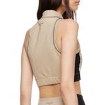 ANINE BING  Jenna Sports Bra Tan Black Mock High Neck Sporty New Size Large Photo 5