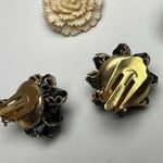 Flower / Bead Cluster Clip On Earrings Vintage 1 Hong Kong 1 West Germany 3 Pr Photo 7