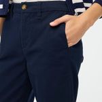 J Crew Factory High Rise Girlfriend Chino Pants Navy Blue Sz 8 Cotton/Elastane Photo 1